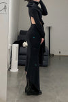 Marc le bihan long net eye skirt 2752 black